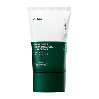 ANUA УСПОКАИВАЮЩИЙ СОЛНЦЕЗАЩИТНЫЙ КРЕМ С ХАУТТЮЙНИЕЙ HEARTLEAF SILKY MOISTURE SUN CREAM SPF 50+ PA++++
